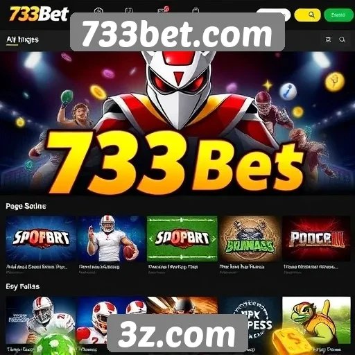 Diversidade de jogos disponíveis no 733bet.com